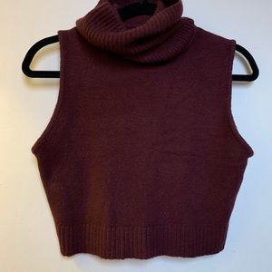 Burgundy Knit Crop Top Sweater size Medium